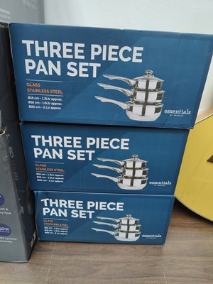 Lot 39 - 3 X 3piece pan set
