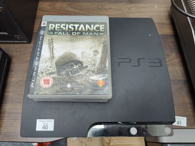 Lot 40 - PlayStation 3 slim with games untested