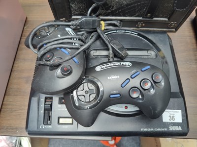 Lot 36 - Sega mega drive with two controller untested