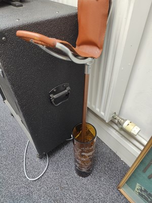 Lot 132 - Vase and walking stick bundle