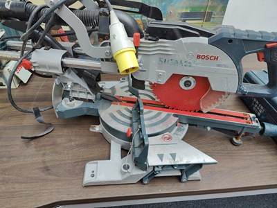 Lot 33 - Bosch 110v professional large mitre saw tested working