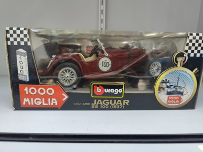 Lot 109 - Burago model jaguar ss 100 (1937) car in display box