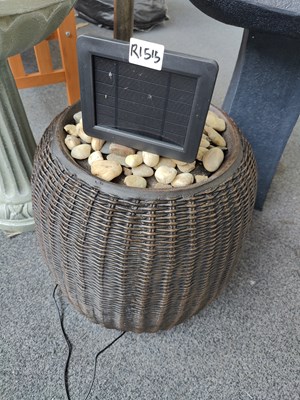 Lot 214 - Basket style solar powered water feature