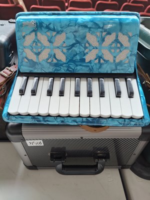 Lot 15 - Blue Accordian with carry case