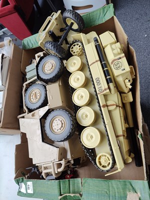 Lot 18 - Box containing large toy vehicles