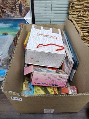 Lot 163 - Large box of craft supplies Inc stamps