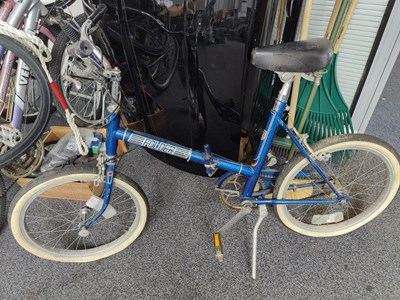 Lot 225 - Vintage folding harrier bicycle blue