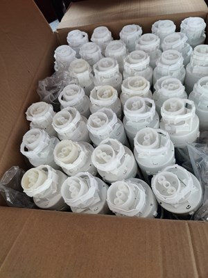 Lot 182 - Large box of toilet plumbing parts