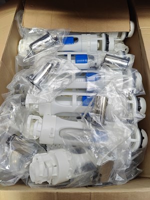 Lot 62 - Large box of toilet plumbing parts