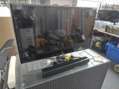Lot 245 - Samsung 40" smart tv with remote and soundbar tested working
