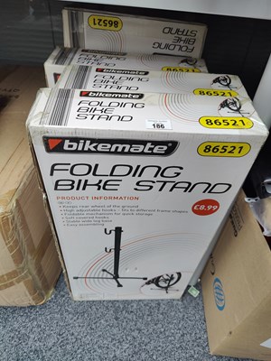 Lot 186 - 10 bikemate folding bike stands