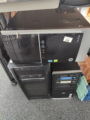 Lot 236 - 3 computer base units untested