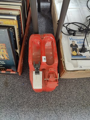 Lot 278 - Red metal fuel can