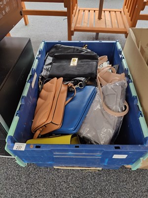Lot 237 - Large box of asstd handbags