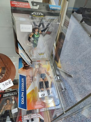 Lot 137 - 2 wrestling figures in display w