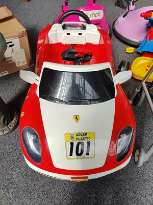 Lot 268 - Ferrari kids ride on car with no charger juntested