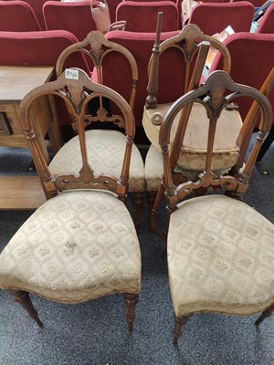 Lot 233 - 5 vintage chairs 1 requires repairs