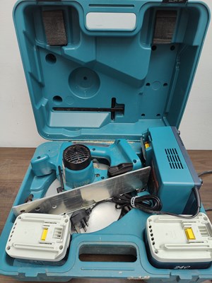 Lot 27 - Makita 190mm Battery Circular Saw 24v With Case & Two Batteries tested working