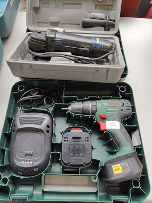 Lot 244 - Bosch 18v Cordless Combi Drill & Nu Tool Grinder untested