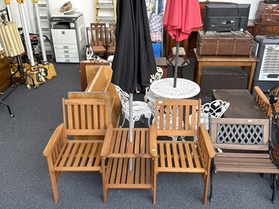 Lot 227 - Set of Love Chair With Parasol