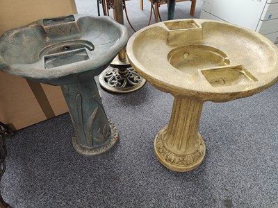 Lot 115 - Pair of solar fountains incomplete ideal as bird baths