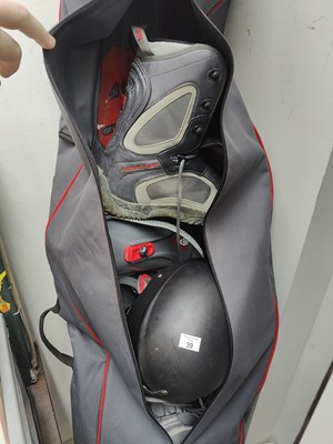 Lot 39 - Snowboard With Boots, Helmet & Travel Bag