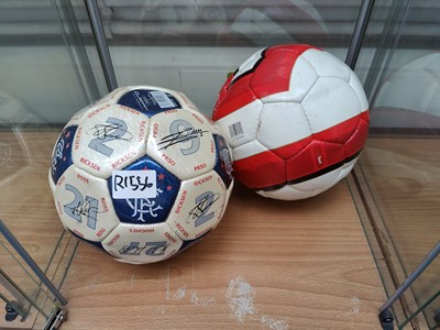 Lot 89 - Rangers fc signed football with Premier league ball