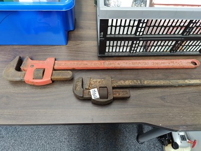 Lot 37 - 2 large adjustable wrenches
