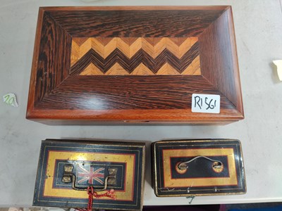 Lot 68 - Collection of metal and wooden trinket boxes