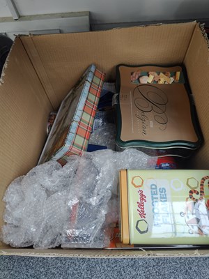 Lot 47 - Large box of empty tins