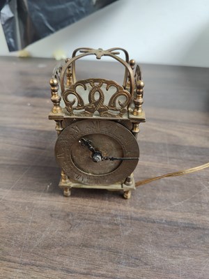 Lot 85 - Smith electric lantern brass clock untested