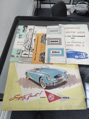 Lot 125 - Collection of vintage car advertising flyers c. 1957