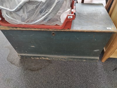 Lot 202 - Large wooden trunk