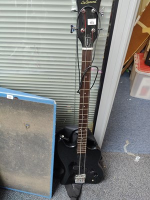 Lot 173 - Black electric bass guitar