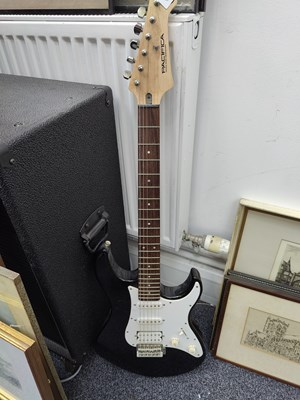 Lot 156 - Black electric Pacifica guitar