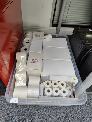 Lot 224 - Large box of till and card machine rolls