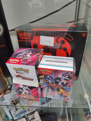 Lot 109 - Pokémon destined rivals elite trainer box and booster packs opened