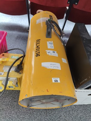 Lot 325 - Yellow master gas space heater untested