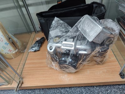 Lot 113 - Olympia slr camera in carry bag