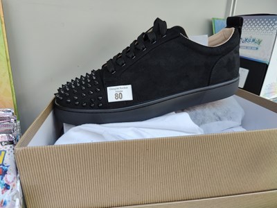 Lot 80 - Christian louboutin spike sneaker low size 8
