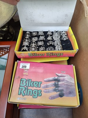 Lot 209 - Qty of biker rings