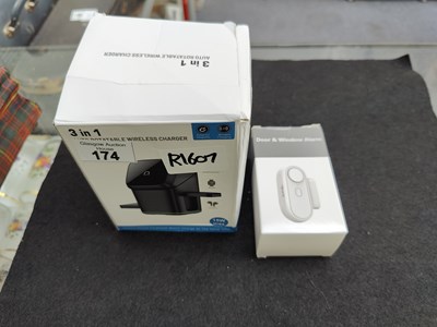Lot 174 - 3 in 1 charging port for phone and accessories with door alarm