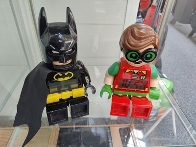 Lot 79 - Lego batman and robin alarm clocks