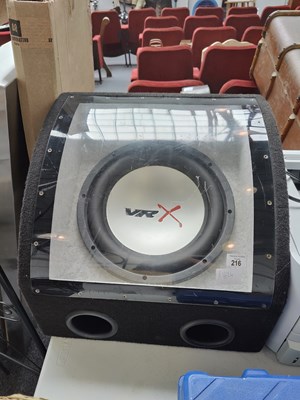 Lot 216 - Vrx car speaker in cabinet