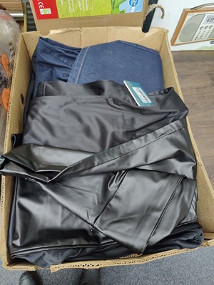 Lot 147 - Large box of new clothes including trousers and jeans