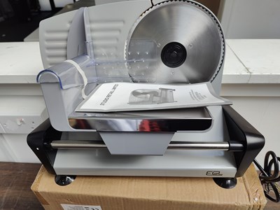 Lot 9 - EGL meat slicer in box