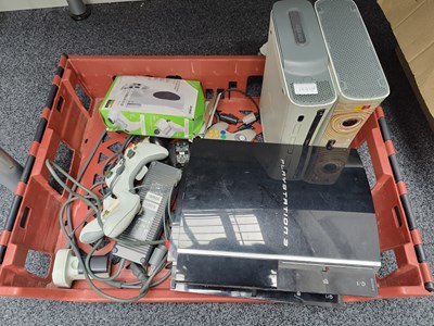 Lot 58 - Crate of assorted gaming consoles and accessories untested
