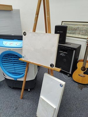 Lot 125 - Qty of Canvas with easel