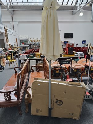 Lot 269 - Cream Parasol with base