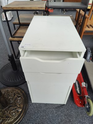 Lot 205 - White wooden office drawer unit